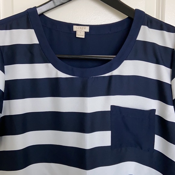 J crew navy/white stripped shirt - Picture 2 of 3